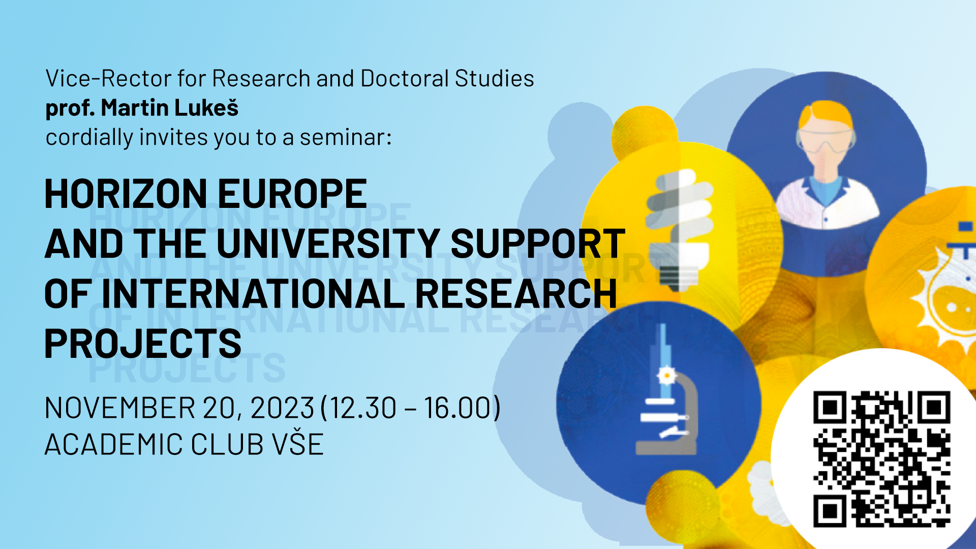 Register for a seminar about international research projects – at VŠE!